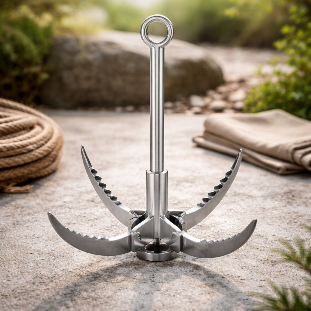 Folding Grappling Hooks | Stainless Steel, Compact | Camping