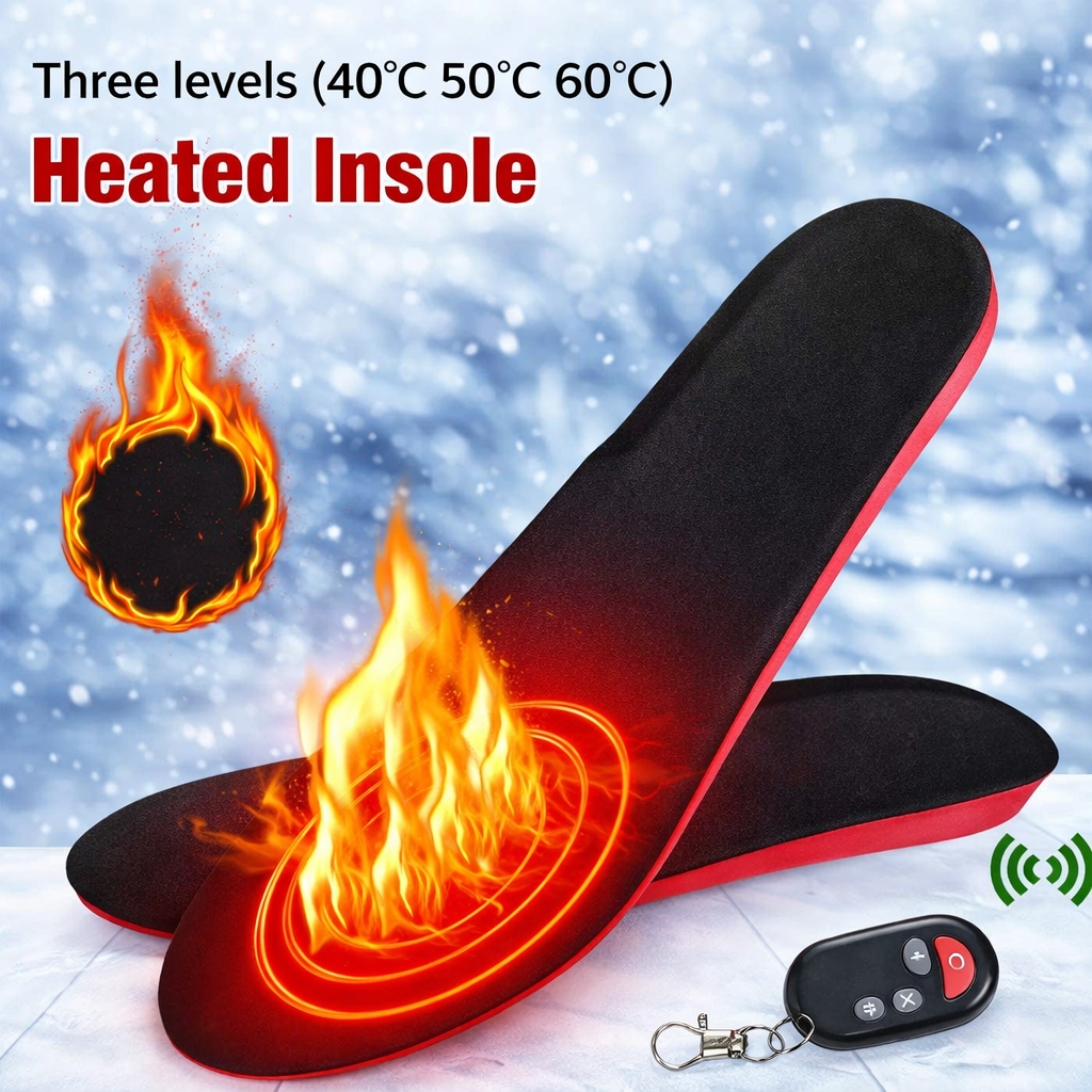 Heated Insoles | Rechargeable, Remote Control | Winter