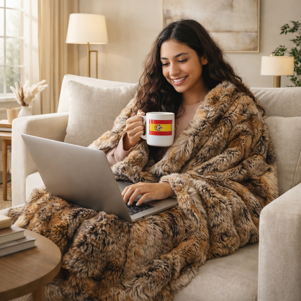 Faux Fur Blanket Soft Warm Couch and Bedroom