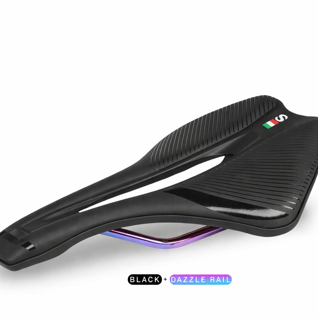Ergonomic padded bicycle saddle with gel and comfortable design for cycling