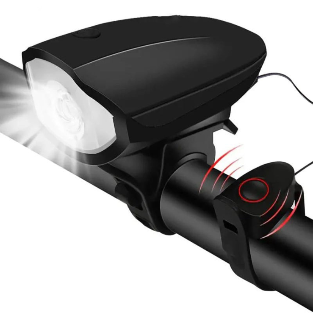 Bicycle Light 3 in 1 Rechargeable LED Horn High Visibility