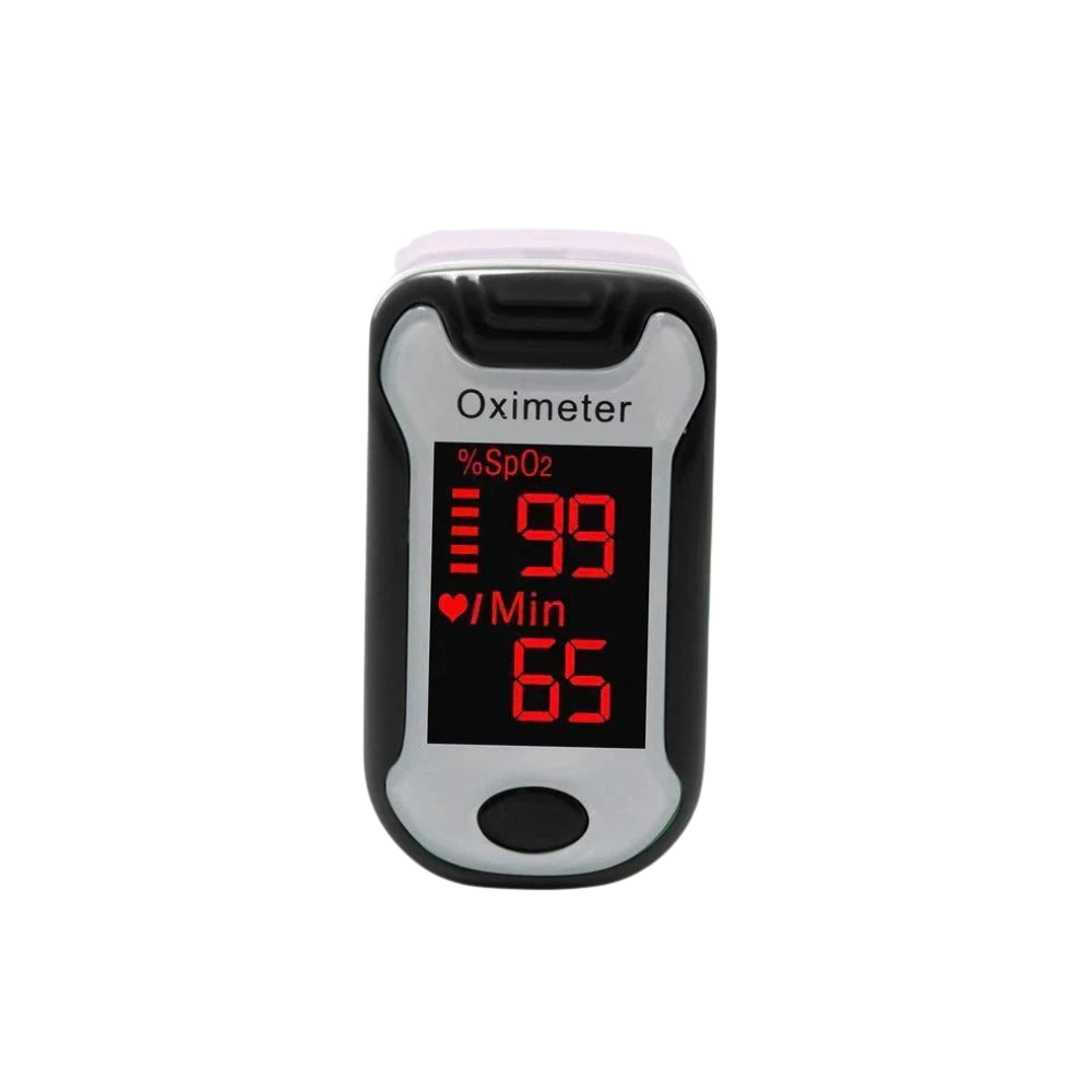 Digital pulse oximeter with LED screen for portable oxygen saturation