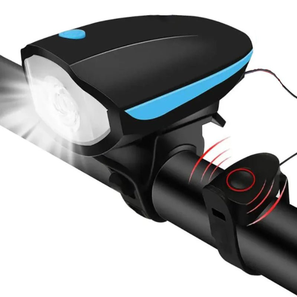 Bicycle Light 3 in 1 Rechargeable LED Horn High Visibility