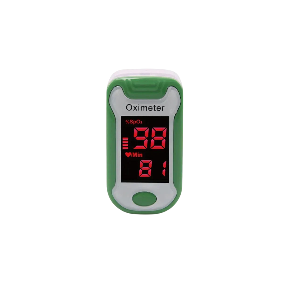 Digital pulse oximeter with LED screen for portable oxygen saturation