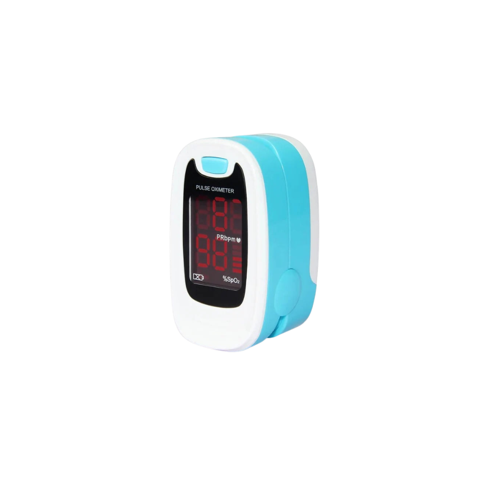 Digital pulse oximeter with LED screen for portable oxygen saturation