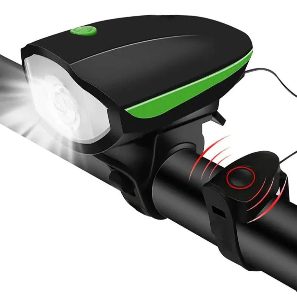 Bicycle Light 3 in 1 Rechargeable LED Horn High Visibility
