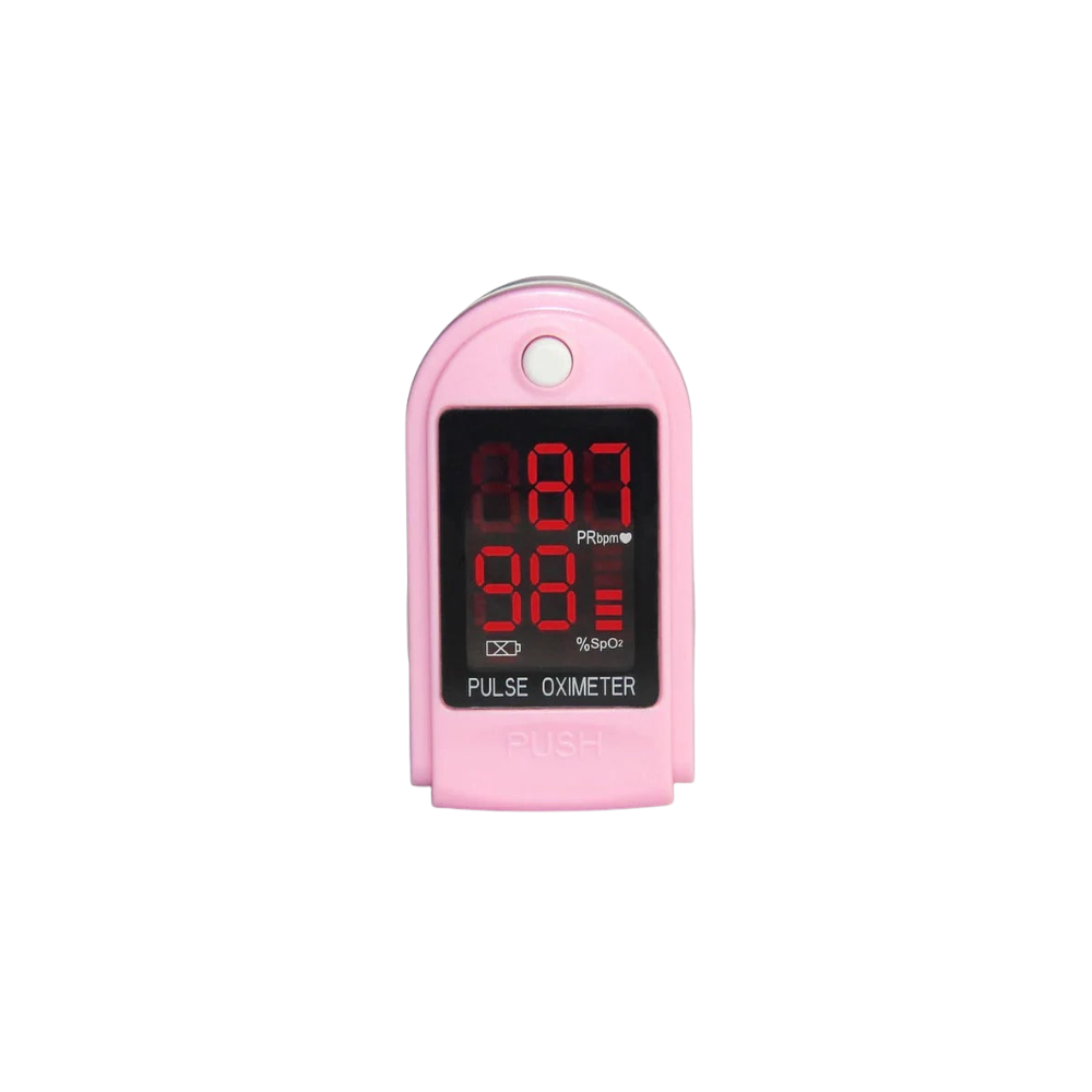 Digital pulse oximeter with LED screen for portable oxygen saturation