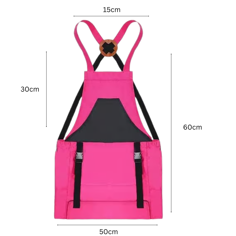 Garden Apron | Crossed Shoulder Straps, Large Pockets | Work
