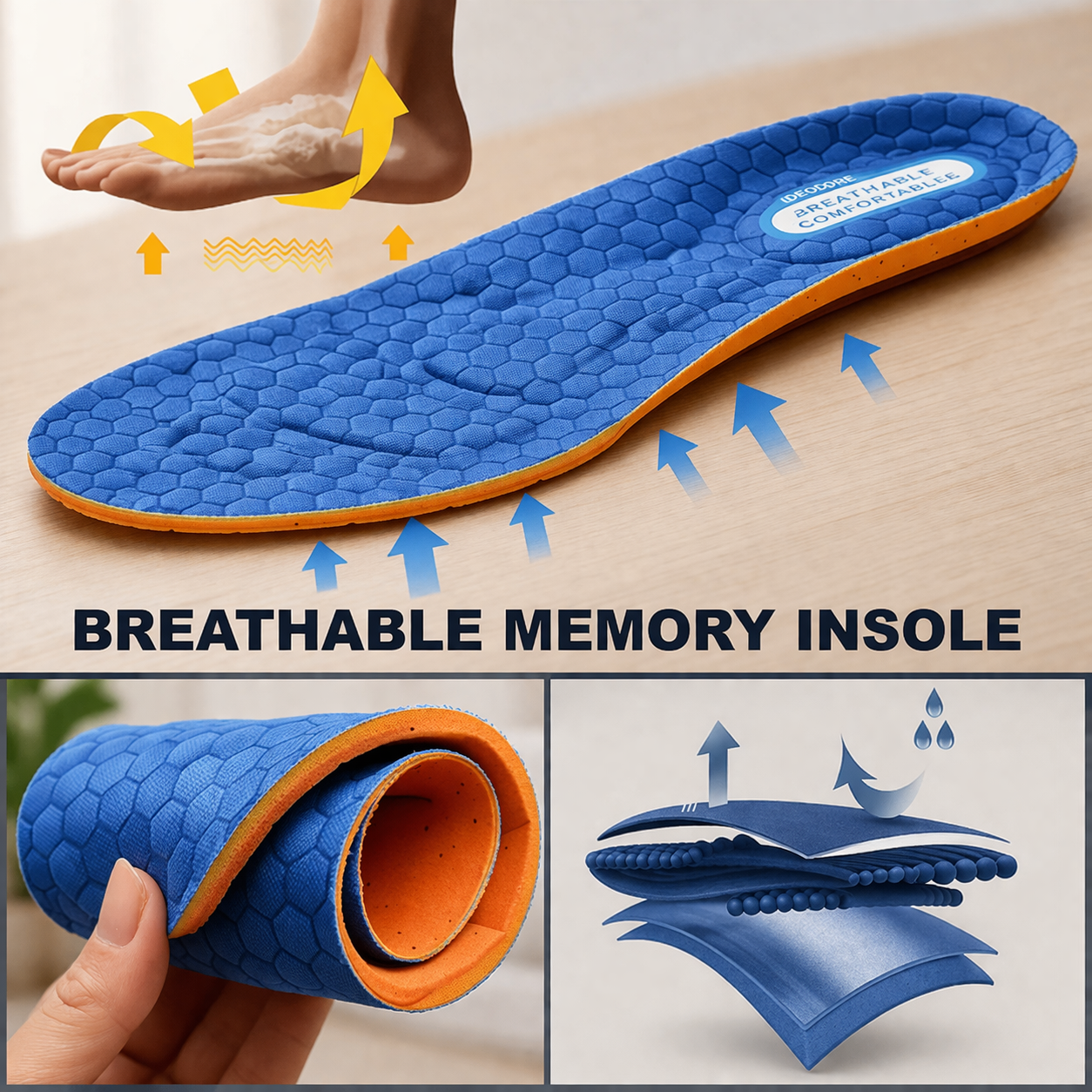 Orthopedic diabetic shoes | Viscoelastic foam, zero drop | Comfort