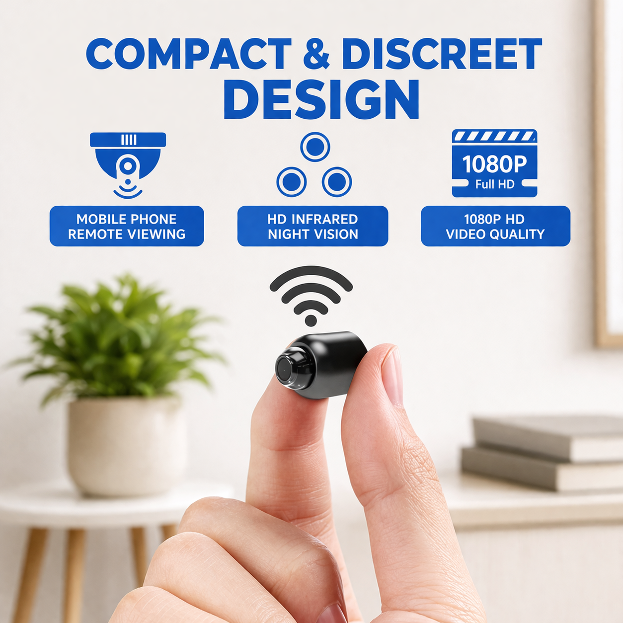 Mini spy camera Full HD | Wireless, surveillance | Security