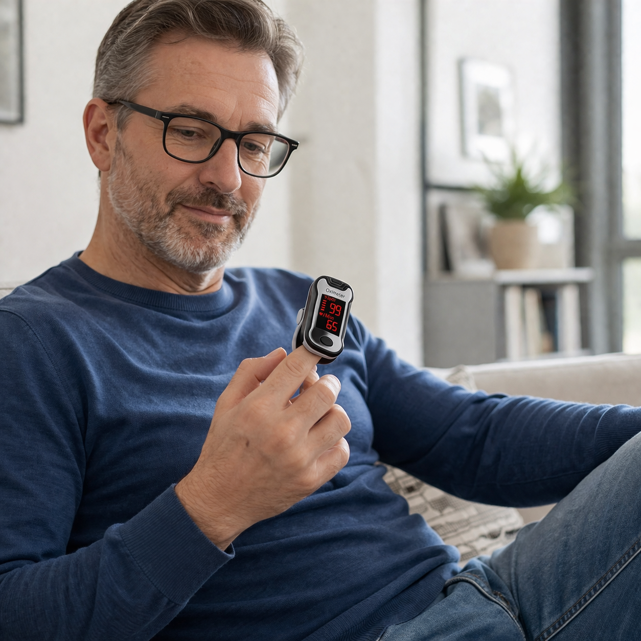 Digital pulse oximeter | LED screen, portable | Oxygen saturation
