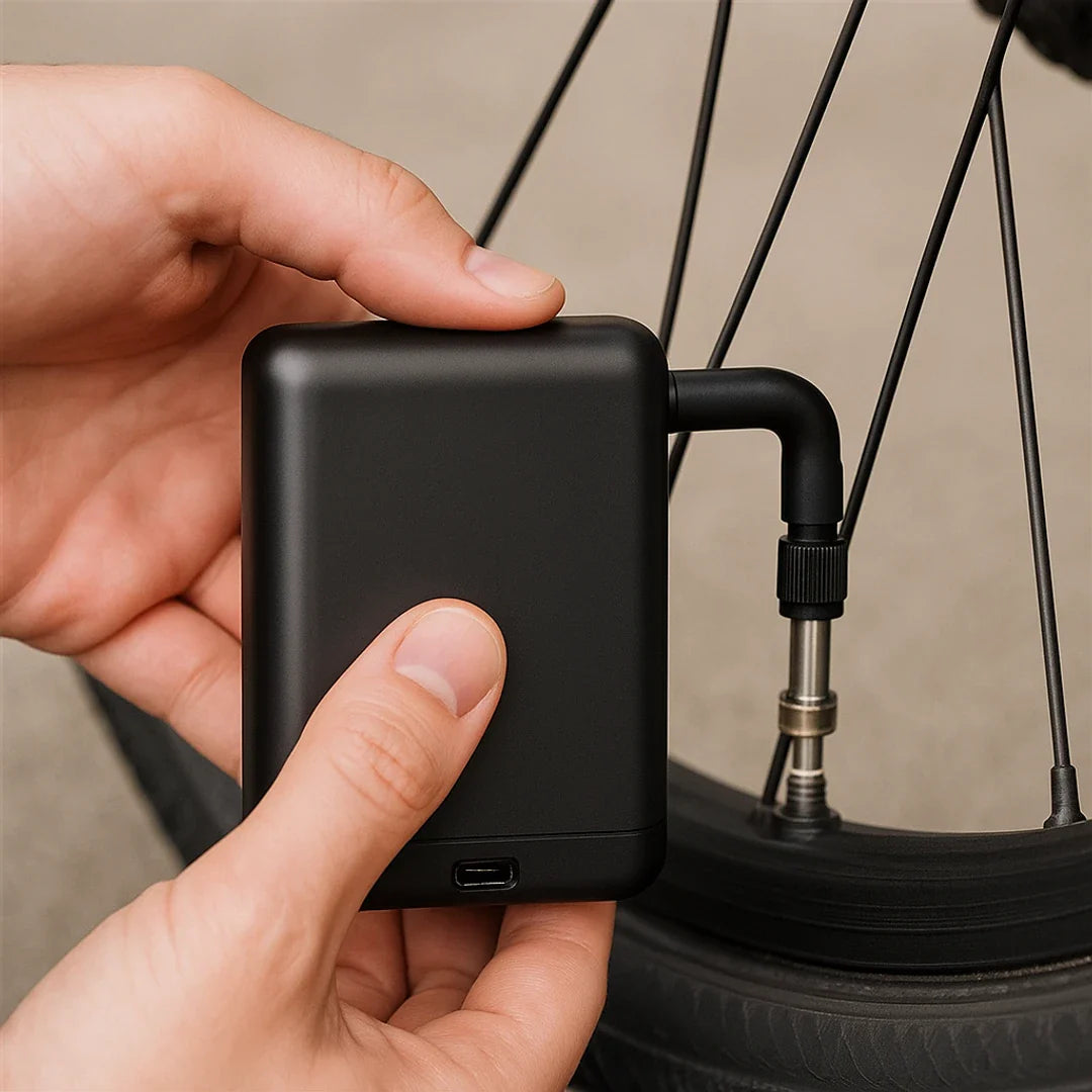 Electric bicycle pump mini portable USB C battery Presta Schrader