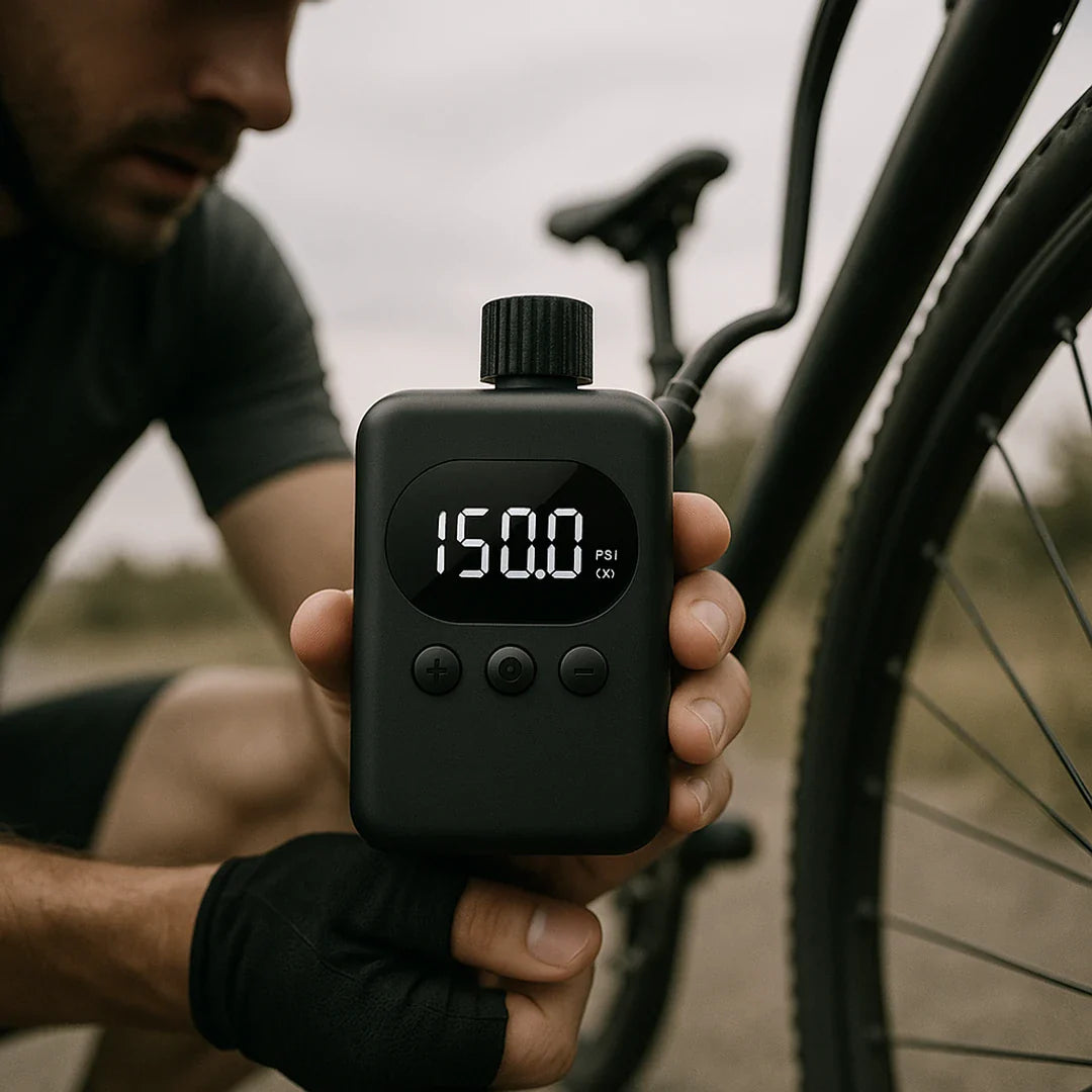 Mini electric pump for bicycle, portable, Presta Schrader rechargeable