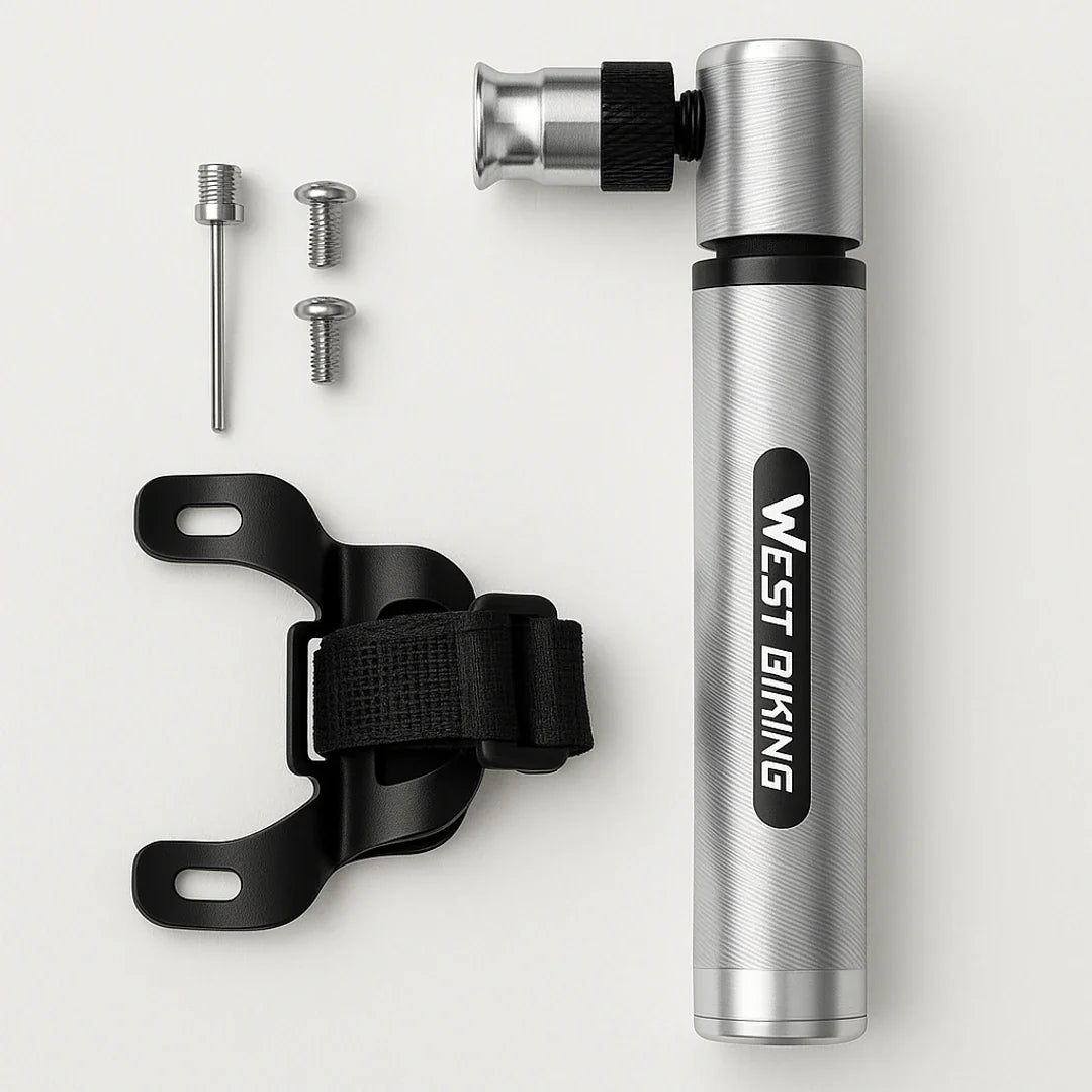 Bicycle pump mini portable compact lightweight fast inflation
