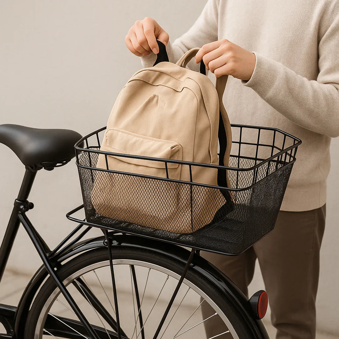Rear bike basket large capacity waterproof load net durable