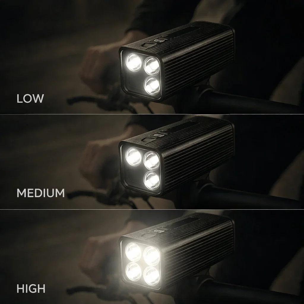 LED Bicycle Light Tactical High Power Rechargeable Durable