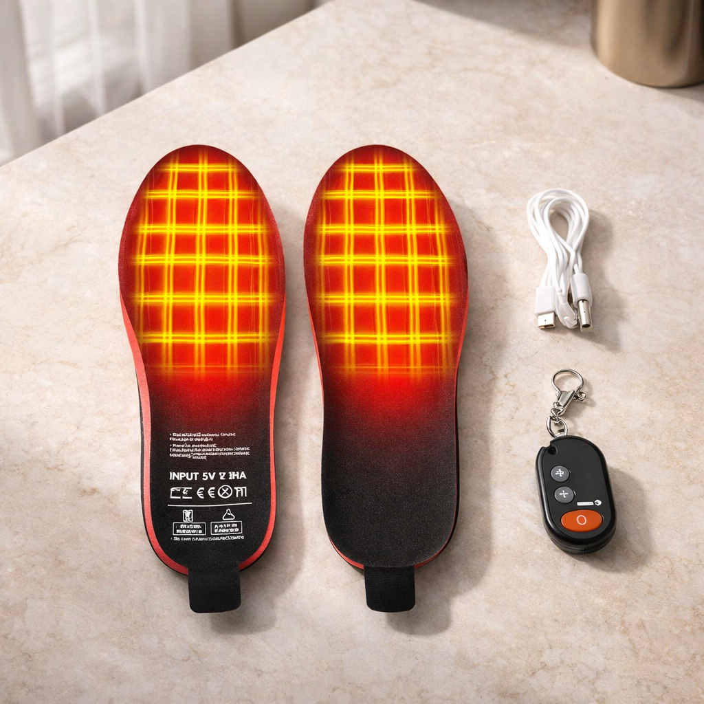 Heated Insoles | Rechargeable, Remote Control | Winter