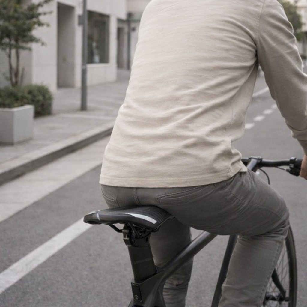 Ergonomic padded bicycle saddle with gel and comfortable design for cycling