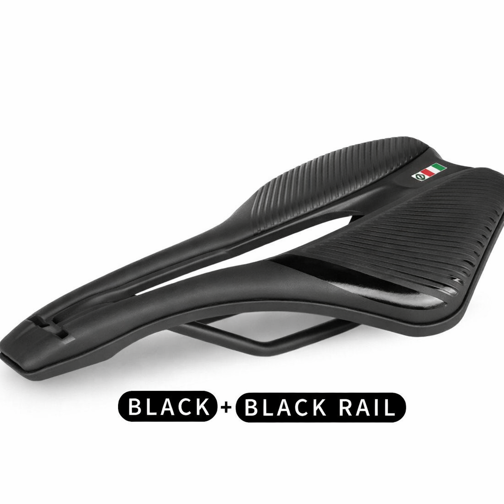 Ergonomic padded bicycle saddle with gel and comfortable design for cycling