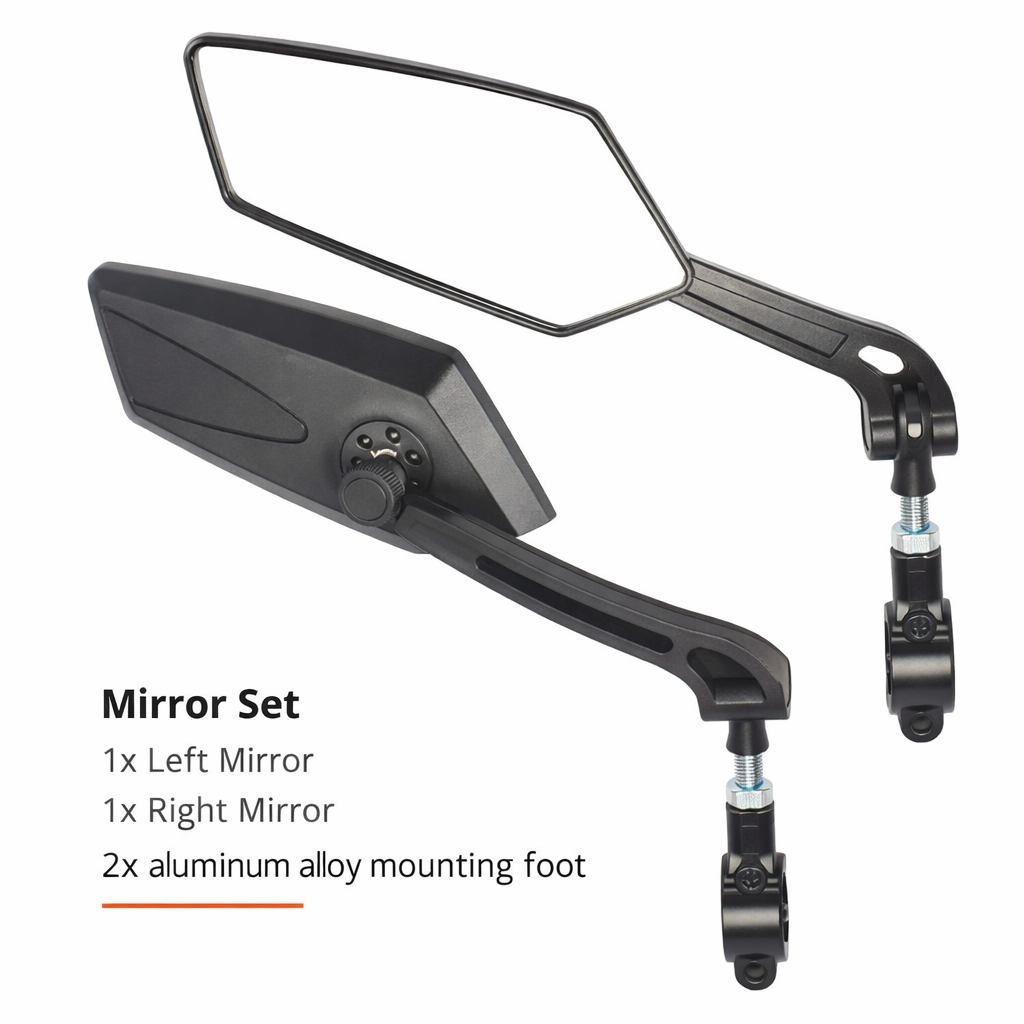 Bicycle mirror foldable adjustable motorcycle high visibility durable