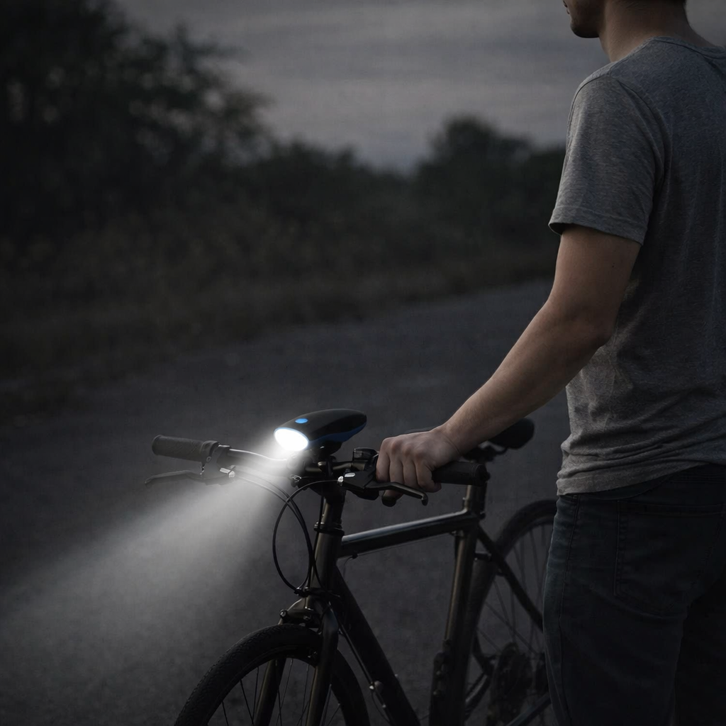 Bicycle Light 3 in 1 Rechargeable LED Horn High Visibility