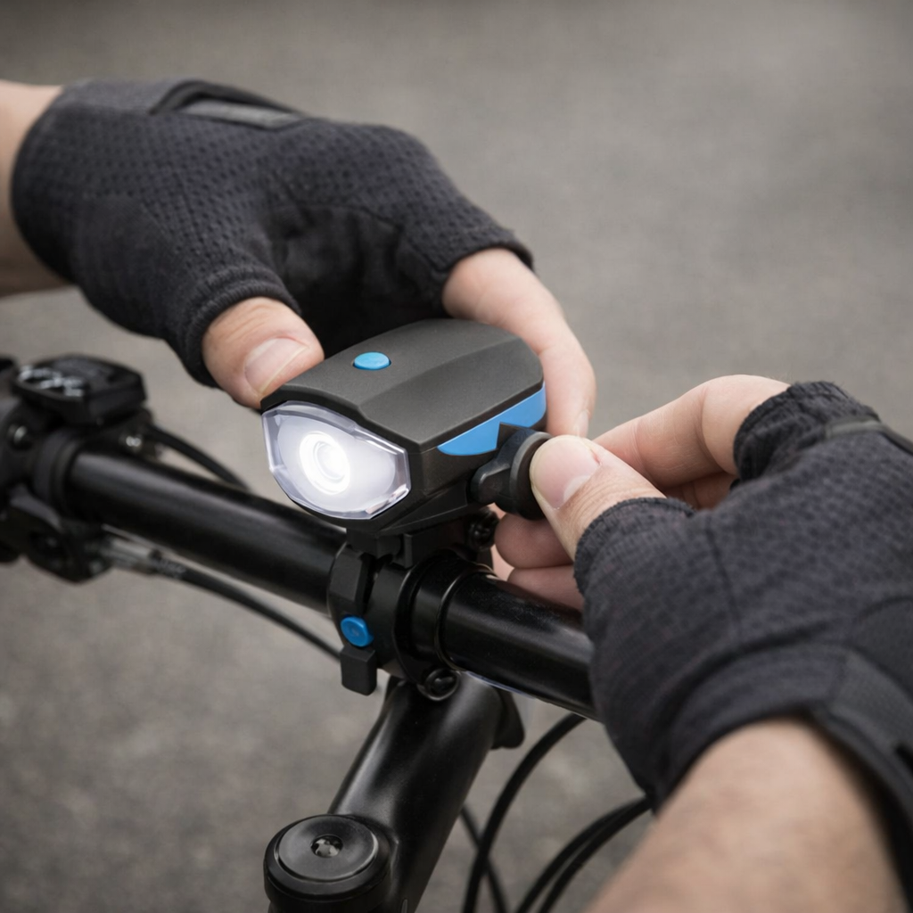 Bicycle Light 3 in 1 Rechargeable LED Horn High Visibility