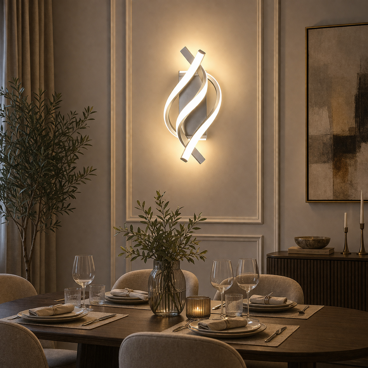 Triple wall lamp | Modern design, ambient light | Interior