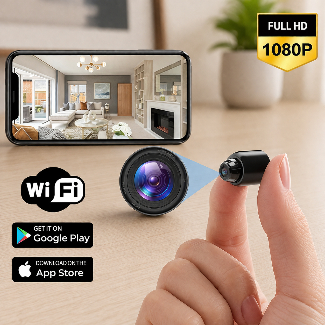 Mini spy camera Full HD | Wireless, surveillance | Security