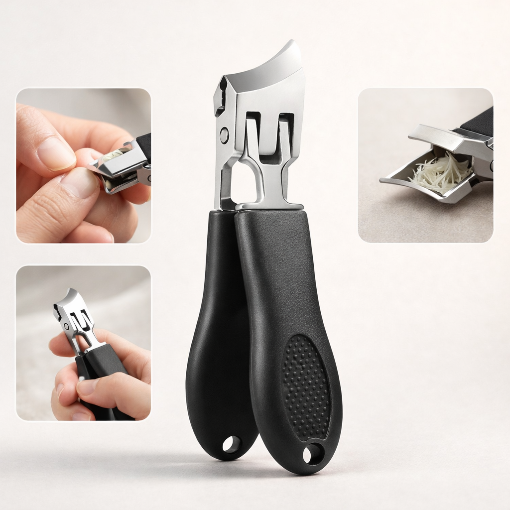 Nail Clippers | Extra Wide Opening, Stainless Steel | Precise, Anti-Splash
