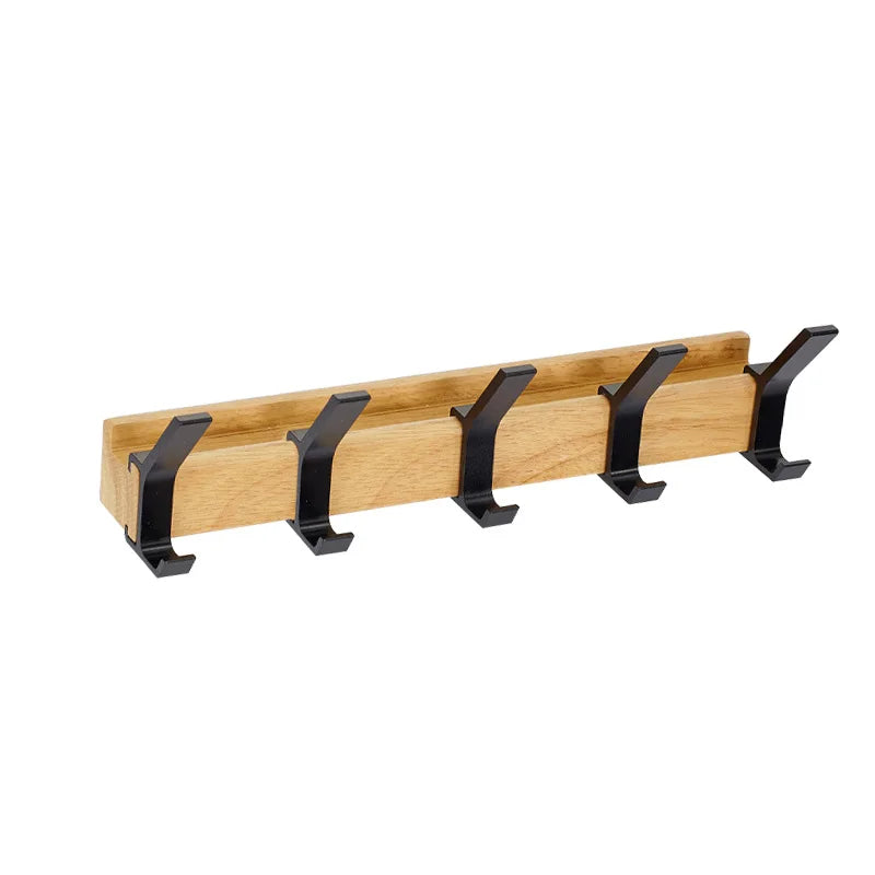 Wall coat rack Nordic design black wood aluminum