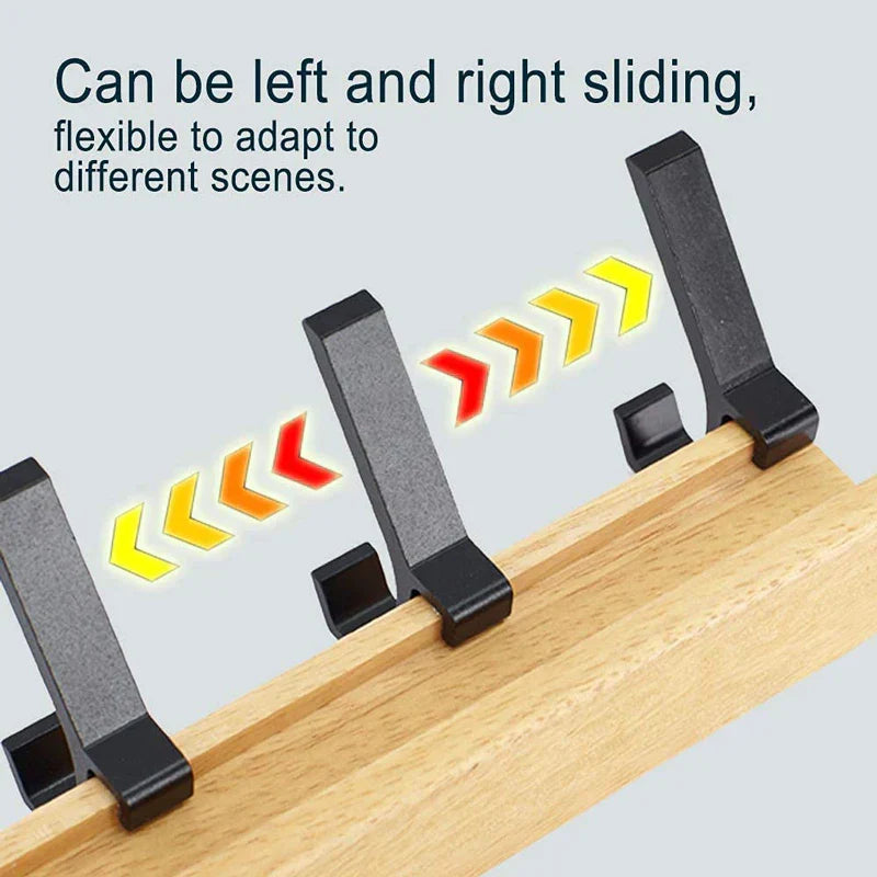 Wall coat rack | Nordic design, black | Wood, aluminum