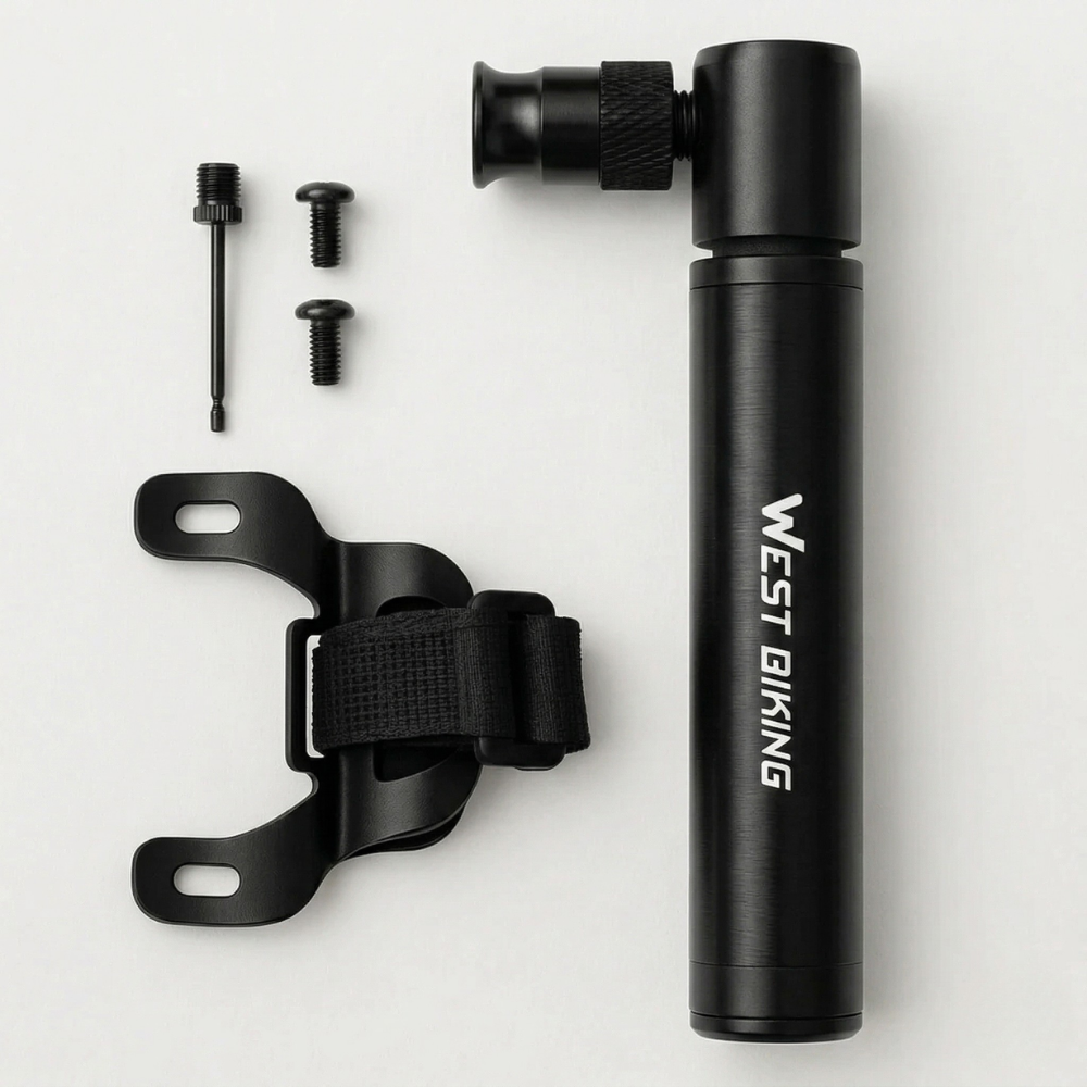 Bicycle pump mini portable compact lightweight fast inflation