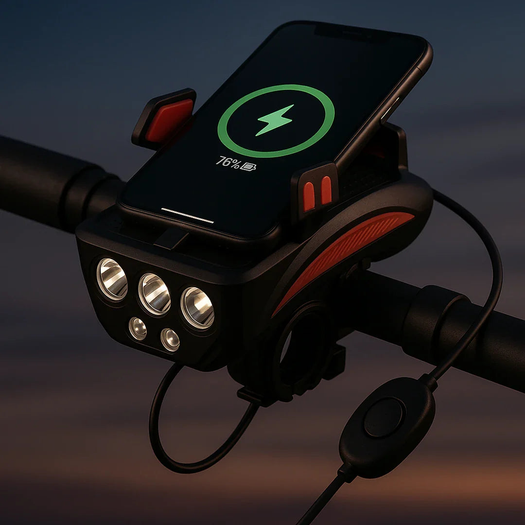 Bike Light 4 in 1 Multifunctional Rechargeable High Visibility