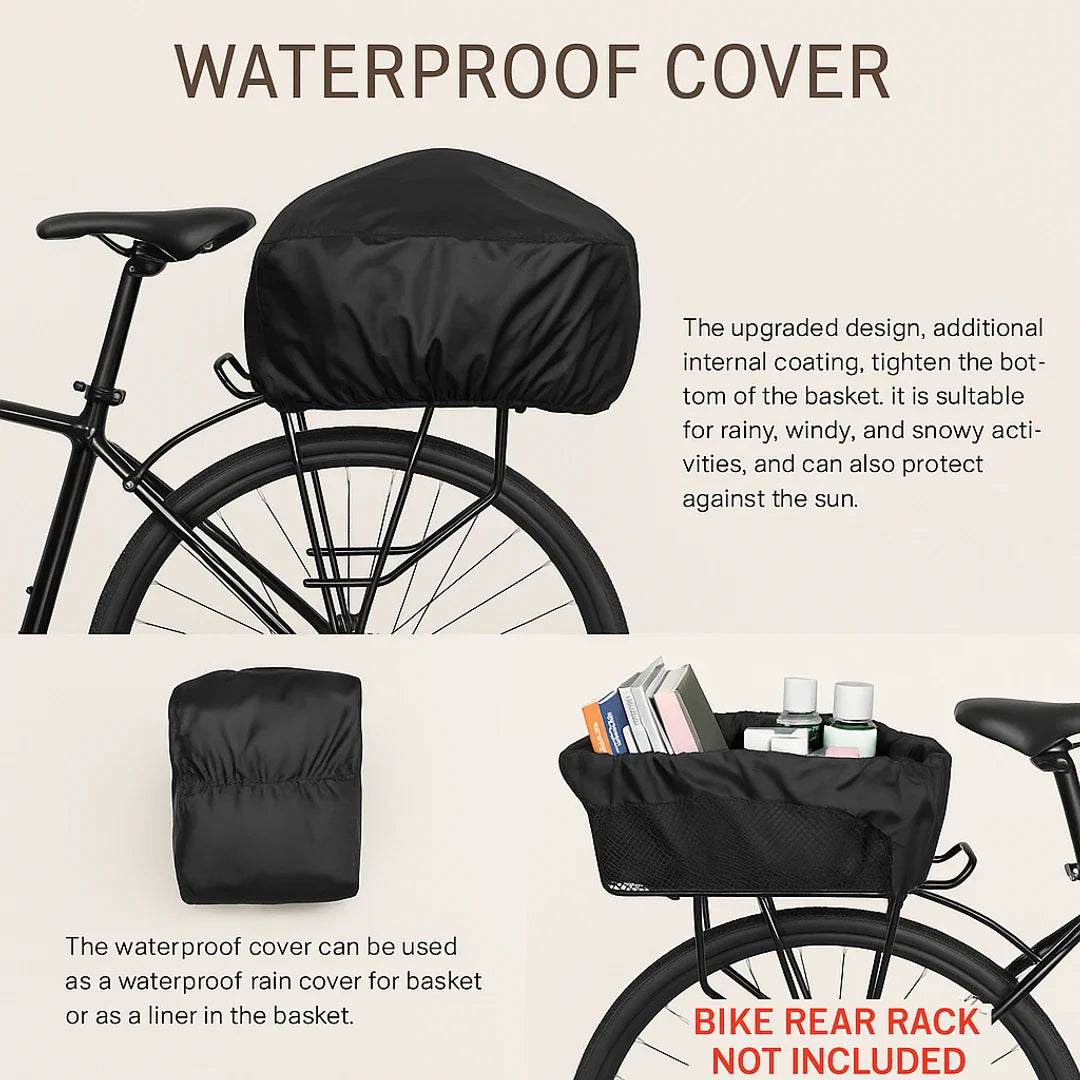 Rear bike basket large capacity waterproof load net durable