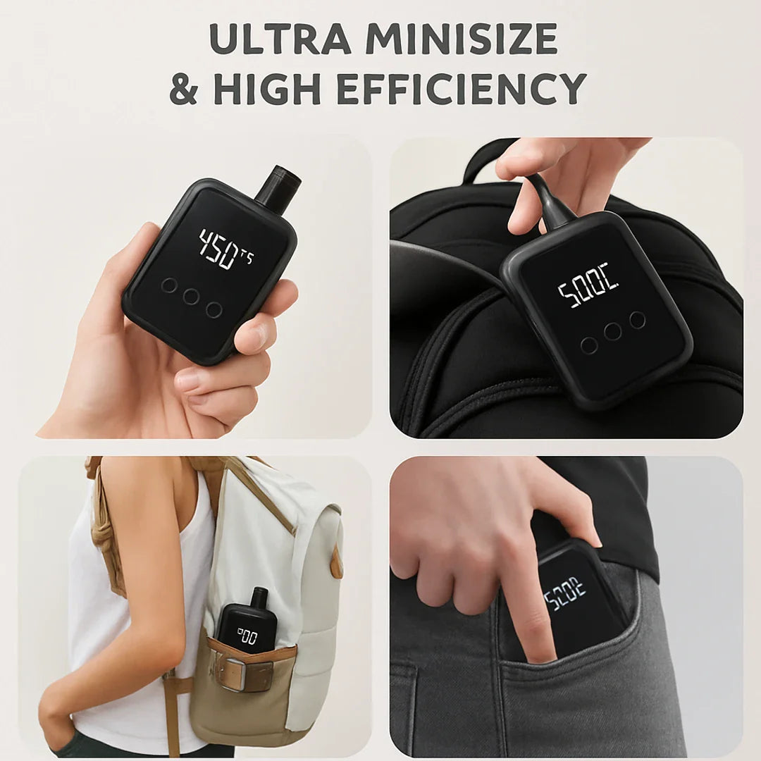 Mini electric pump for bicycle, portable, Presta Schrader rechargeable
