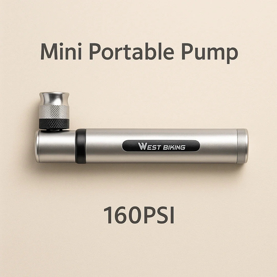 Bicycle pump mini portable compact lightweight fast inflation