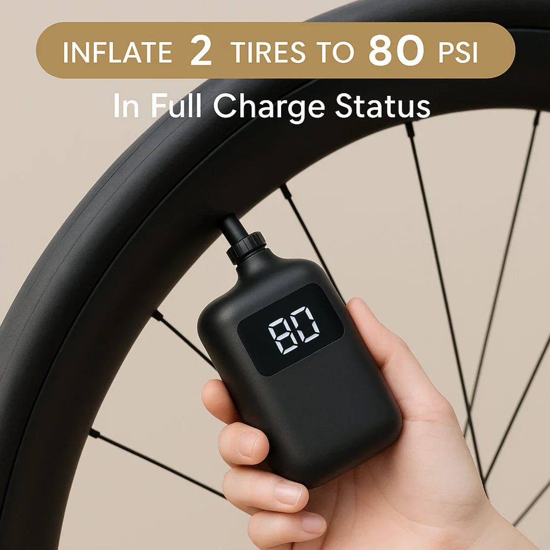 Electric bike pump portable rechargeable fast inflation high pressure